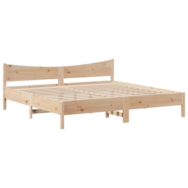 vidaXL Sängynrunko ilman patjaa 180x200 cm täysi mänty