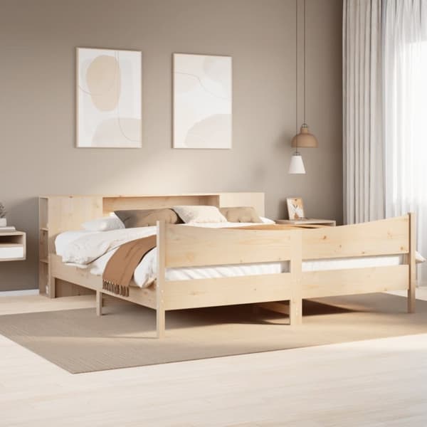 vidaXL Sängynrunko ilman patjaa 180x200 cm täysi mänty