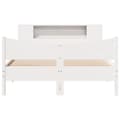 Miniatyrbilde 5 av 11: vidaXL Sengeramme uten madrass hvit 160x200 cm heltre furu