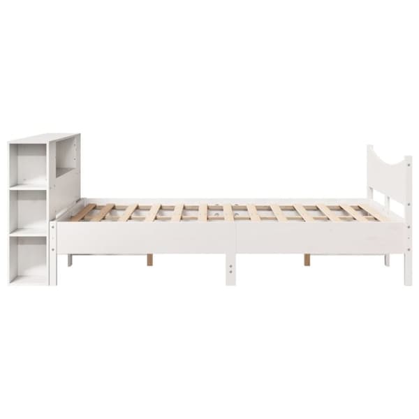vidaXL sengeramme uden madras 140x200 cm massivt fyrretræ hvid