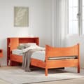 Miniatyrbilde 2 av 11: vidaXL Sengeramme uten madrass voksbrun 75x190 cm heltre furu