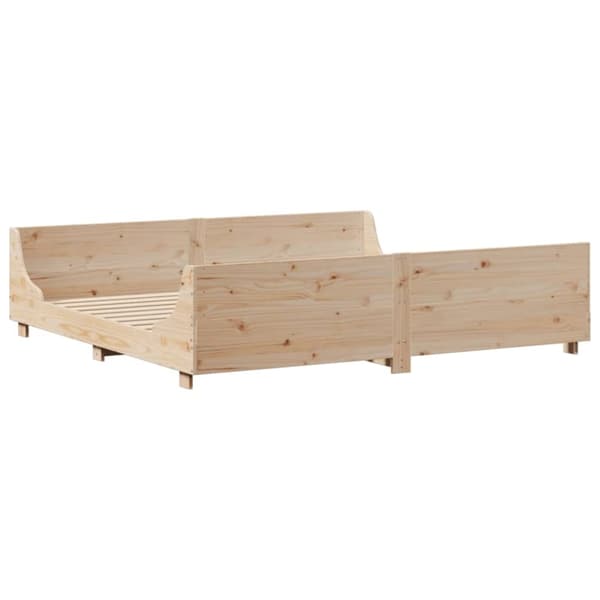 vidaXL sengeramme uden madras 200x200 cm massivt fyrretræ