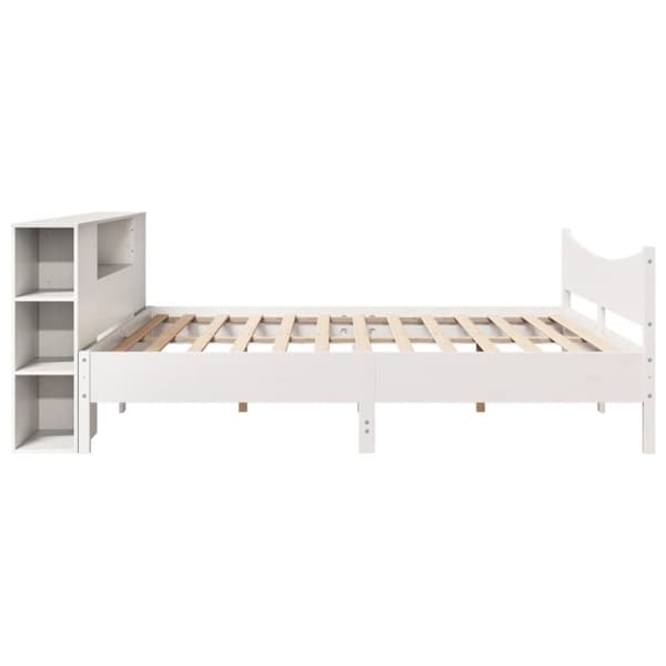 vidaXL sengeramme uden madras 200x200 cm massivt fyrretræ hvid