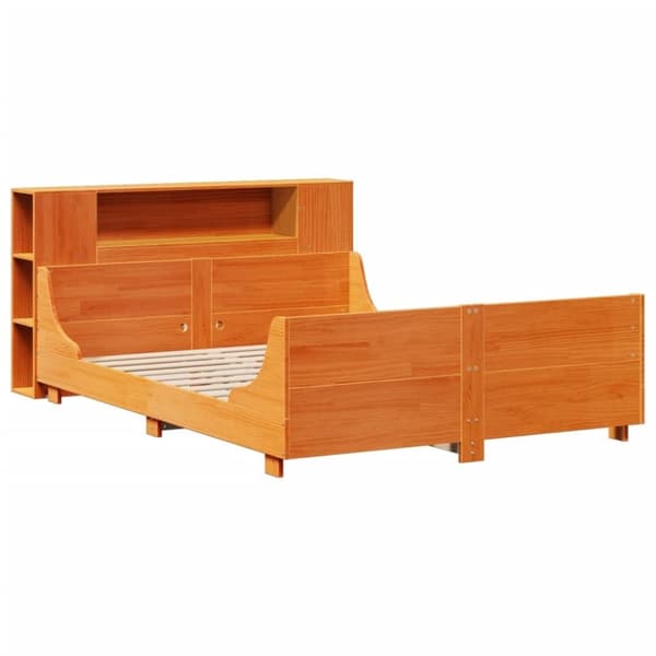 vidaXL Sengeramme uten madrass brun 150x200 cm heltre furu