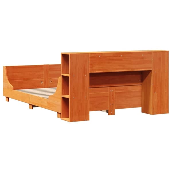 vidaXL Sengeramme uten madrass brun 150x200 cm heltre furu