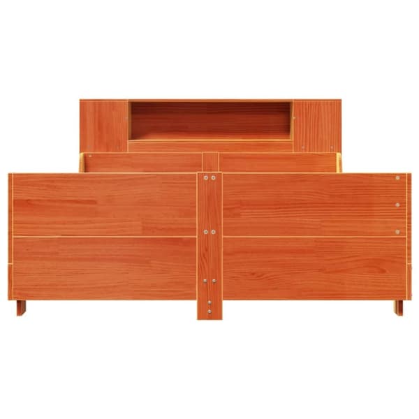 vidaXL Sengeramme uten madrass brun 135x190 cm heltre furu