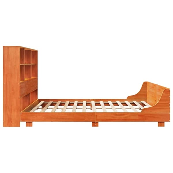 vidaXL sengeramme uden madras 180x200 cm massivt fyrretræ gyldenbrun