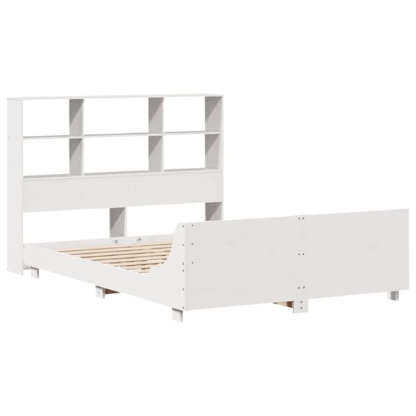 vidaXL sengeramme uden madras 160x200 cm massivt fyrretræ hvid