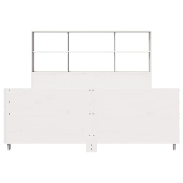 vidaXL sengeramme uden madras 160x200 cm massivt fyrretræ hvid