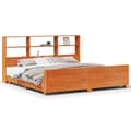 Miniatyrbilde 1 av 11: vidaXL Sengeramme uten madrass voksbrun 180x200 cm heltre furu