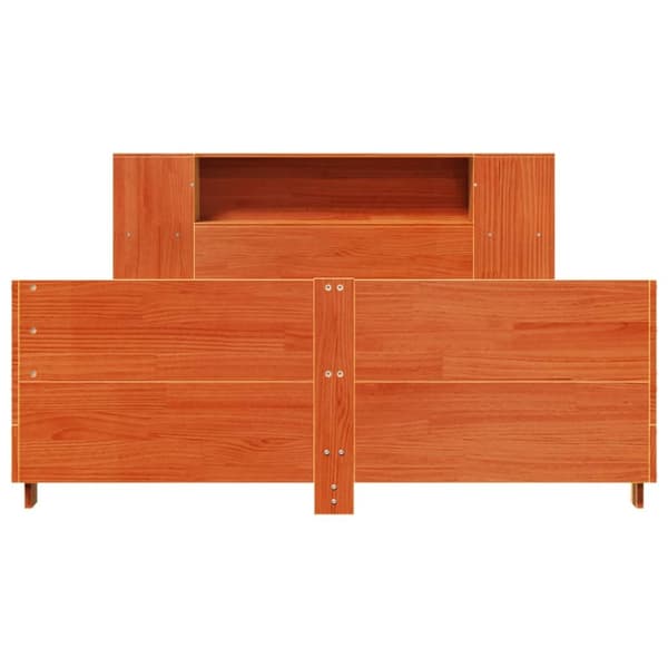 vidaXL Sengeramme uten madrass brun 150x200 cm heltre furu