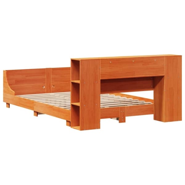vidaXL Sengeramme uten madrass brun 150x200 cm heltre furu