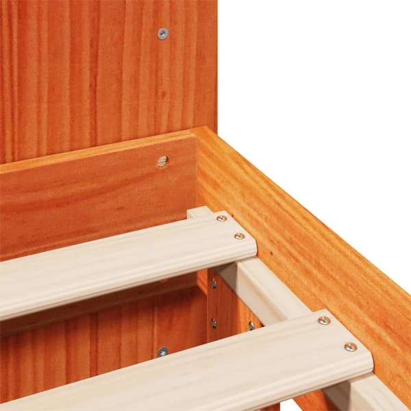 vidaXL Sengeramme uten madrass brun 150x200 cm heltre furu