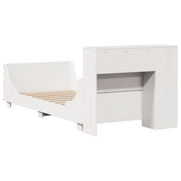vidaXL Sengeramme uten madrass hvit 100x200 cm heltre furu