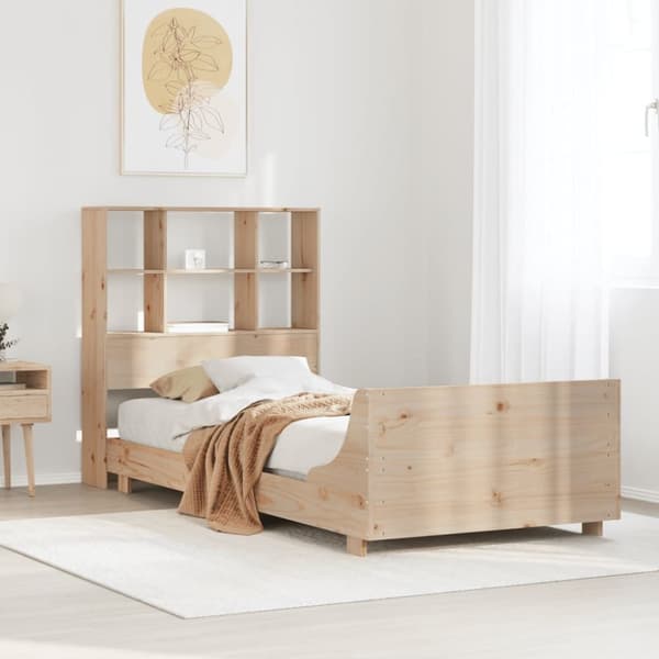 vidaXL Sängynrunko ilman patjaa 75x190 cm täysi mänty