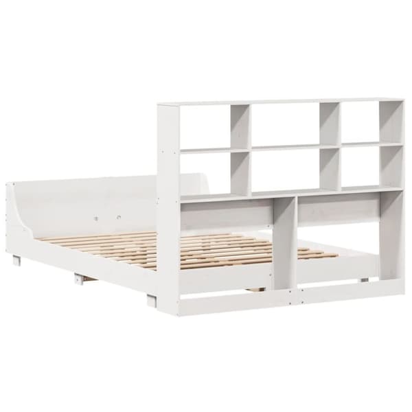 vidaXL Sengeramme uten madrass hvit 120x190 cm heltre furu