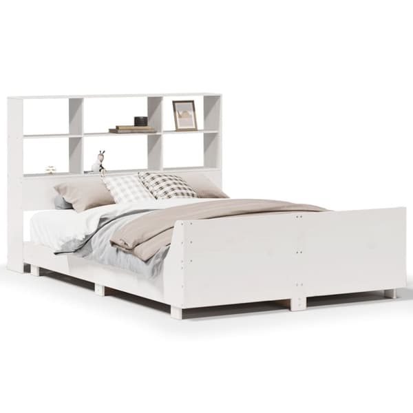 vidaXL Sengeramme uten madrass hvit 120x190 cm heltre furu