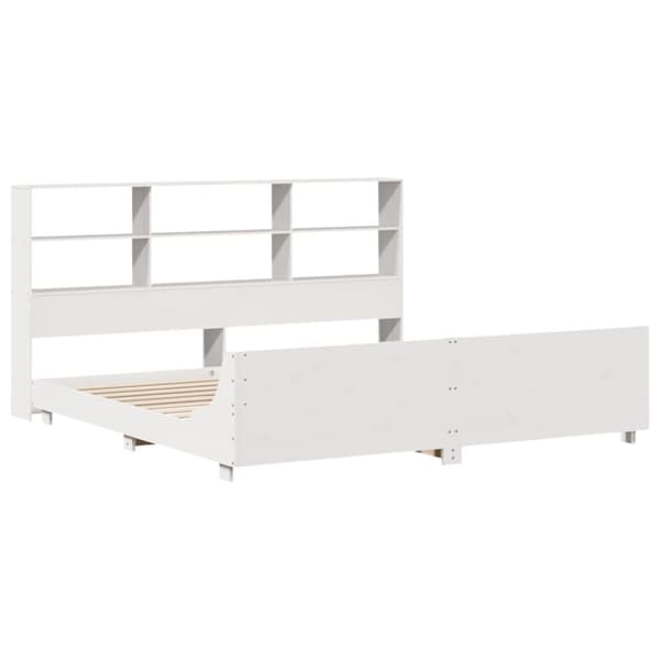 vidaXL sengeramme uden madras 180x200 cm massivt fyrretræ hvid