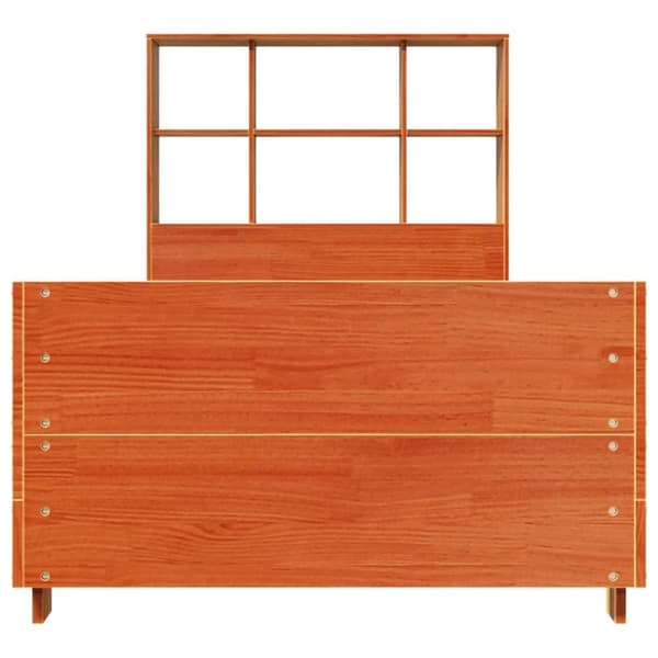 vidaXL sengeramme uden madras 90x190 cm massivt fyrretræ gyldenbrun