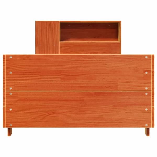 vidaXL Sängynrunko ilman patjaa vahanruskea 90x190 cm täysi mänty
