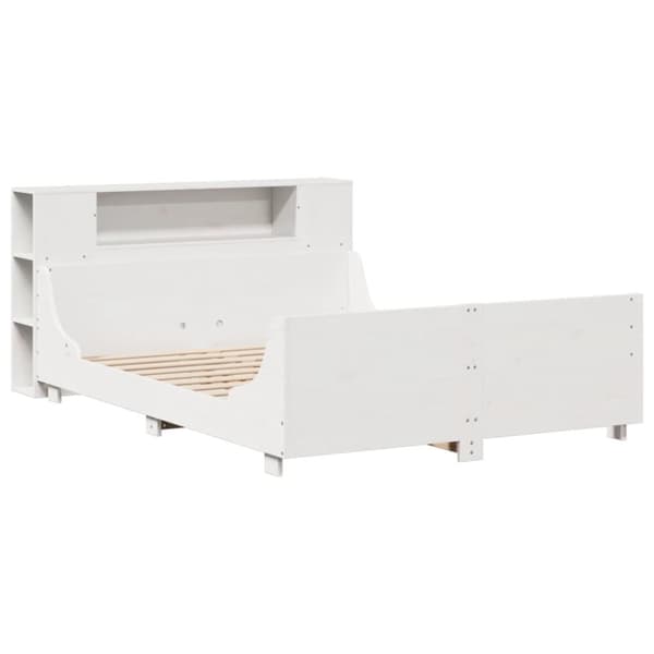 vidaXL sengeramme uden madras 150x200 cm massivt fyrretræ hvid