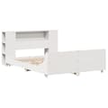 Miniatyrbilde 4 av 11: vidaXL Sengeramme uten madrass hvit 150x200 cm heltre furu