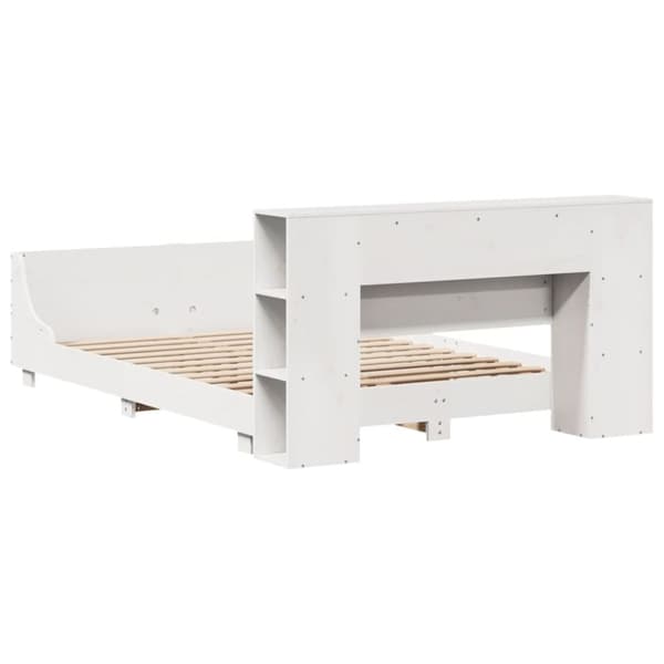 vidaXL Sengeramme uten madrass hvit 150x200 cm heltre furu