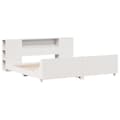 Miniatyrbilde 4 av 11: vidaXL Sengeramme med madrass hvit 200x200 cm heltre furu