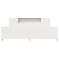 Miniatyrbilde 5 av 11: vidaXL Sengeramme med madrass hvit 200x200 cm heltre furu