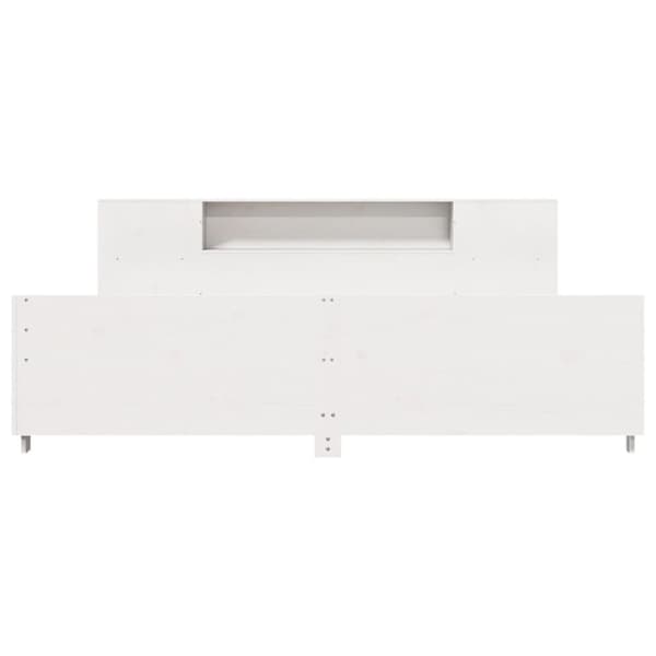 vidaXL Sengeramme med madrass hvit 200x200 cm heltre furu