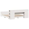 Miniatyrbilde 9 av 11: vidaXL Sengeramme med madrass hvit 200x200 cm heltre furu