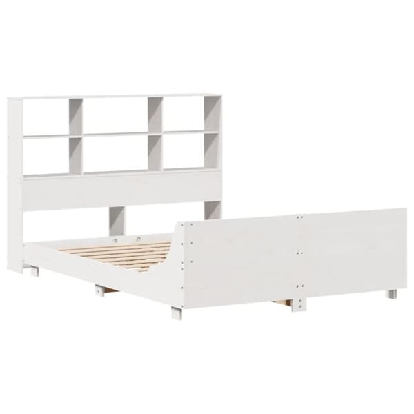 vidaXL Sengeramme uten madrass hvit 140x190 cm heltre furu