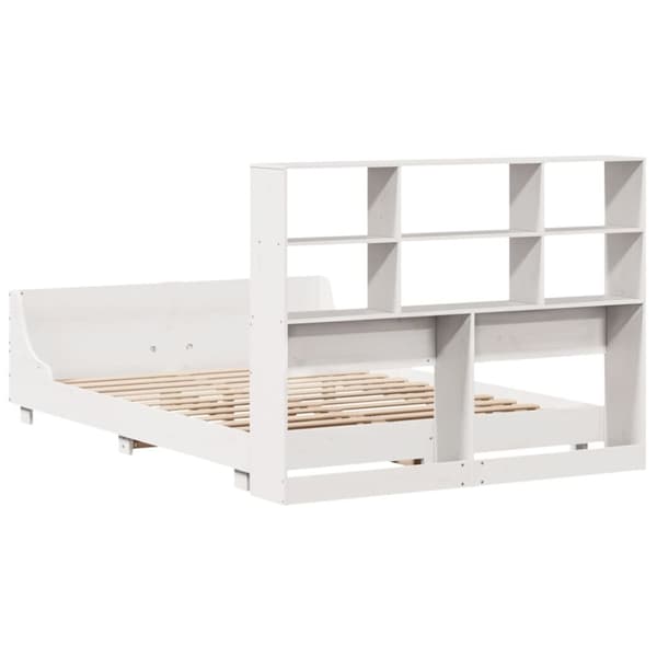 vidaXL Sengeramme uten madrass hvit 140x190 cm heltre furu