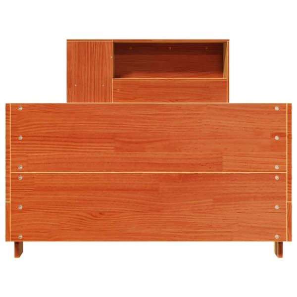 vidaXL sengeramme uden madras 90x200 cm massivt fyrretræ gyldenbrun