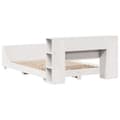 Miniatyrbilde 9 av 11: vidaXL Sengeramme uten madrass hvit 160x200 cm heltre furu