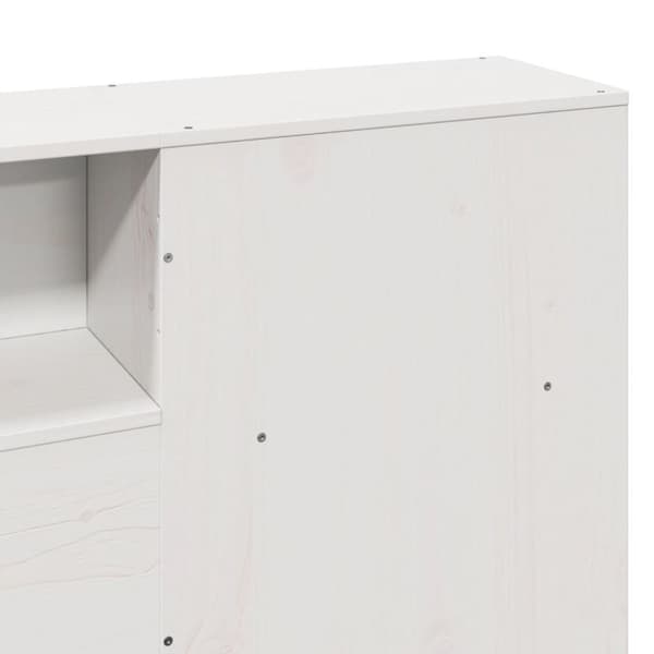 vidaXL Sengeramme med madrass hvit 200x200 cm heltre furu