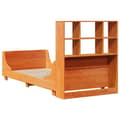 Miniatyrbilde 9 av 11: vidaXL Seng med bokhylle uten madrass voksbrun 75x190 cm heltre