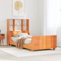 Miniatyrbilde 2 av 11: vidaXL Seng med bokhylle uten madrass voksbrun 75x190 cm heltre