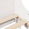 Miniatyrbilde 11 av 11: vidaXL Seng med bokhylle uten madrass hvit 200x200 cm heltre