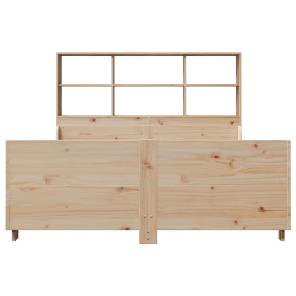 vidaXL Seng med bokhylle uten madrass 120x200 cm heltre