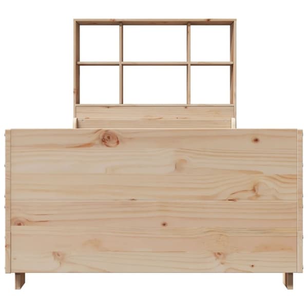 vidaXL Sänky kirjahyllyllä ilman patjaa 75x190 cm täysi puu