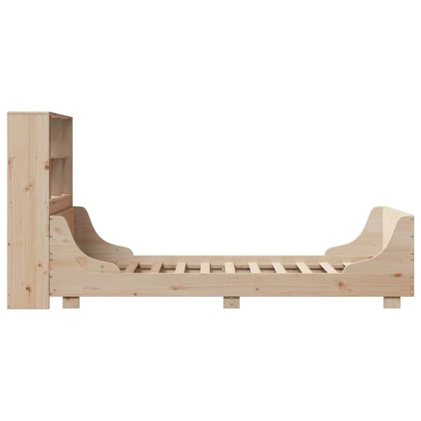 vidaXL Seng med bokhylle uten madrass 100x200 cm heltre