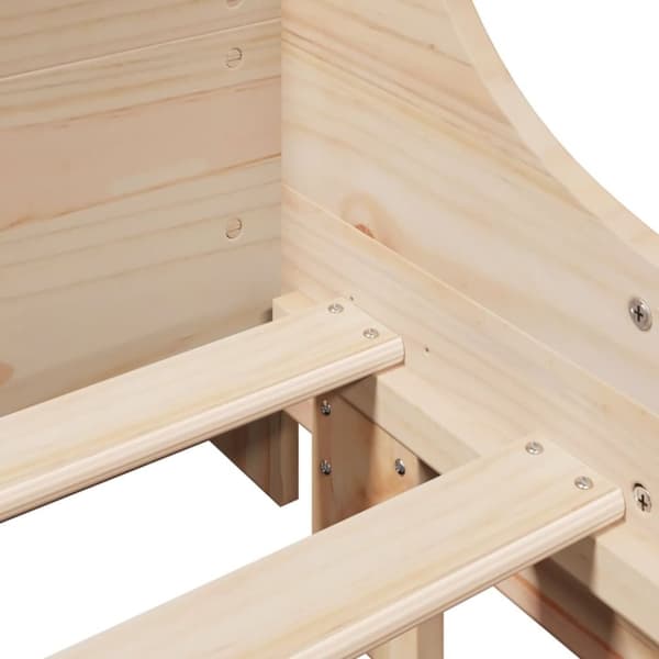 vidaXL Seng med bokhylle uten madrass 100x200 cm heltre