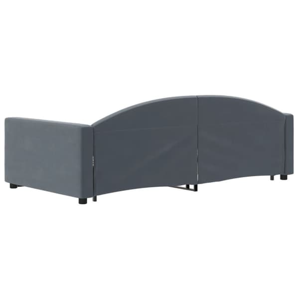 vidaXL Dagbädd utdragbar med lådor mörkgrå 90x200 cm sammet