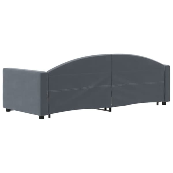 vidaXL daybed med udtræk og skuffer 80x200 cm velour mørkegrå