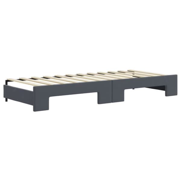 vidaXL daybed med udtræk og skuffer 80x200 cm velour mørkegrå