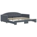 Miniatyrbillede 3 af 10: vidaXL daybed med udtræk 100x200 cm velour mørkegrå