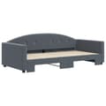 Miniatyrbillede 4 af 10: vidaXL daybed med udtræk 100x200 cm velour mørkegrå