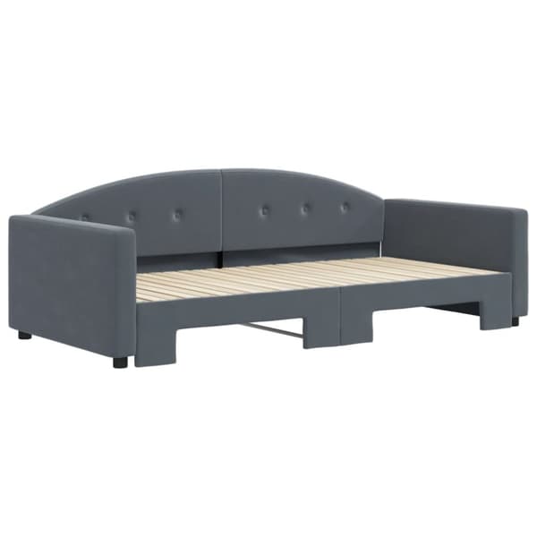 vidaXL daybed med udtræk 100x200 cm velour mørkegrå