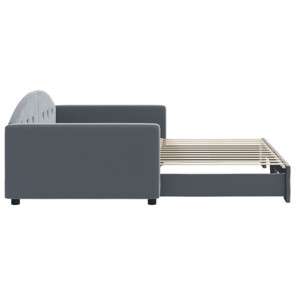 vidaXL daybed med udtræk 100x200 cm velour mørkegrå